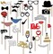 31Pcs Wedding Photo Booth Props – Funny Photo Booth Accessories with Variety Themes – Diverse & Vibrant Props for Photobooth, Designed to Elevate Wedding, Birthday & Party Photoshoots